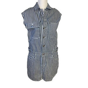NWOT Current/Elliott The Jumpsuit Striped Denim Mini Dress